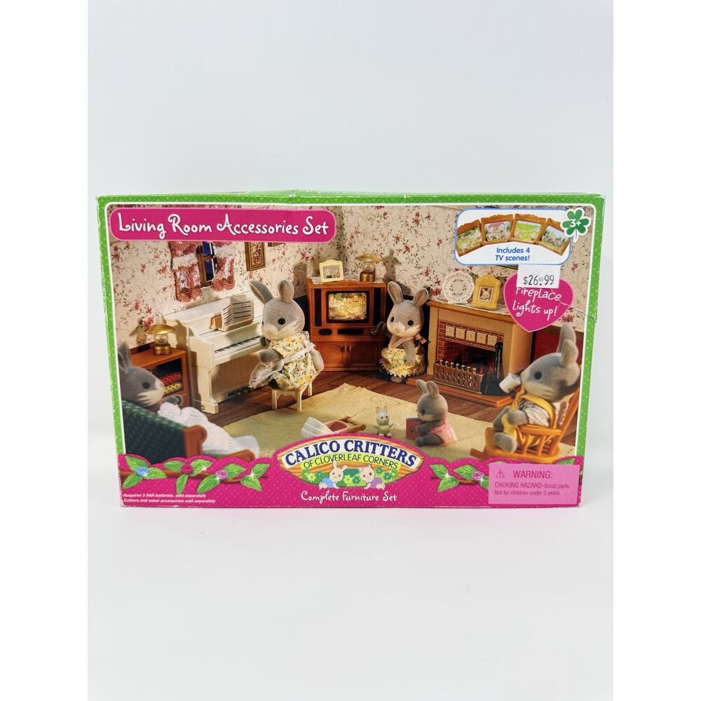 Calico Critters Living Room Accessories Set Boxed Incomplete
